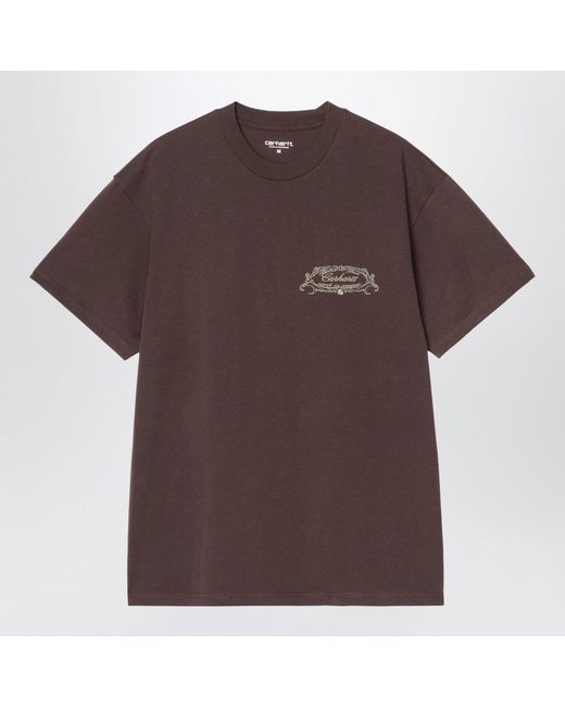 Carhartt Brown Chez Wip Palisander Cotton Tshirt for men