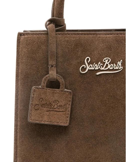 Mc2 Saint Barth Brown Suede Shop Bag Mini