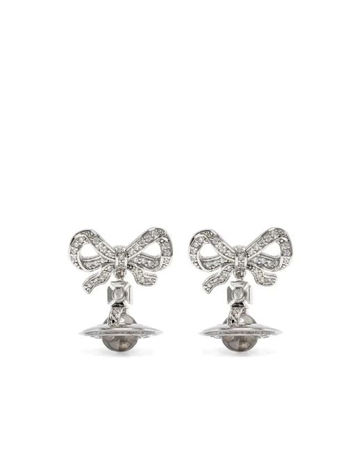Vivienne Westwood White "Octavie" Earrings