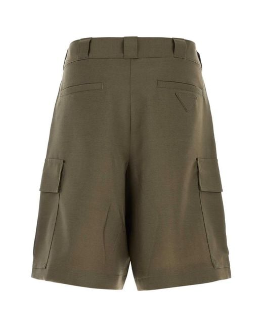 Prada Green Regular Shorts for men