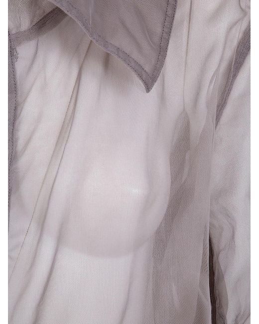 Rick Owens Gray "Bomber Dracucollar" Jacket