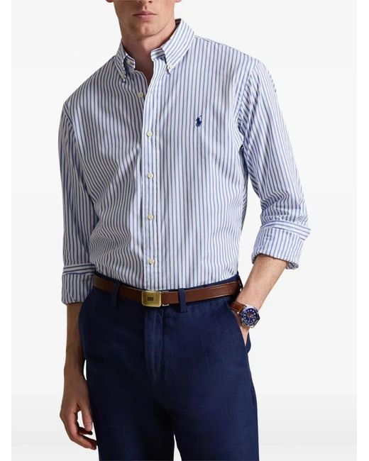 Polo Ralph Lauren Blue Woven Shirt for men