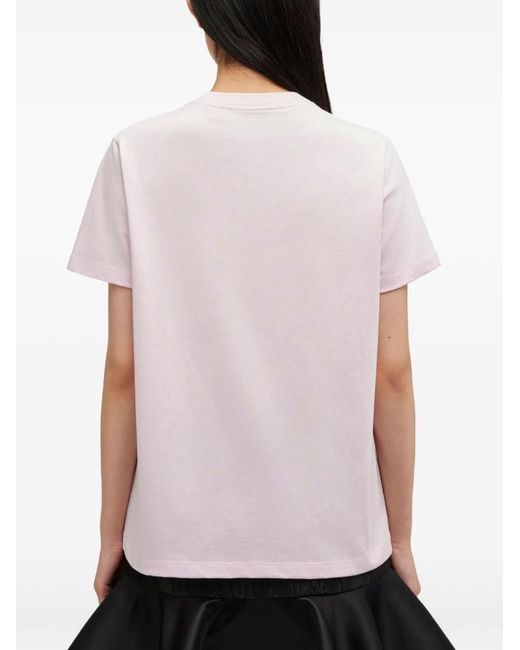 Ganni Pink Organic Cotton T-Shirt
