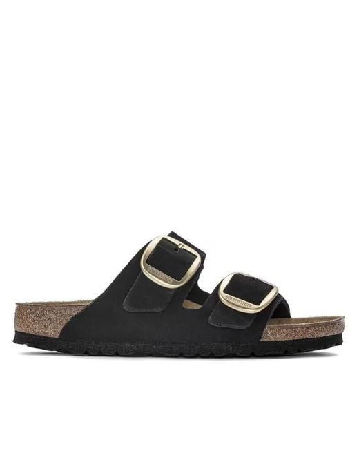 Birkenstock Black Arizona Big Buckle Nubuck