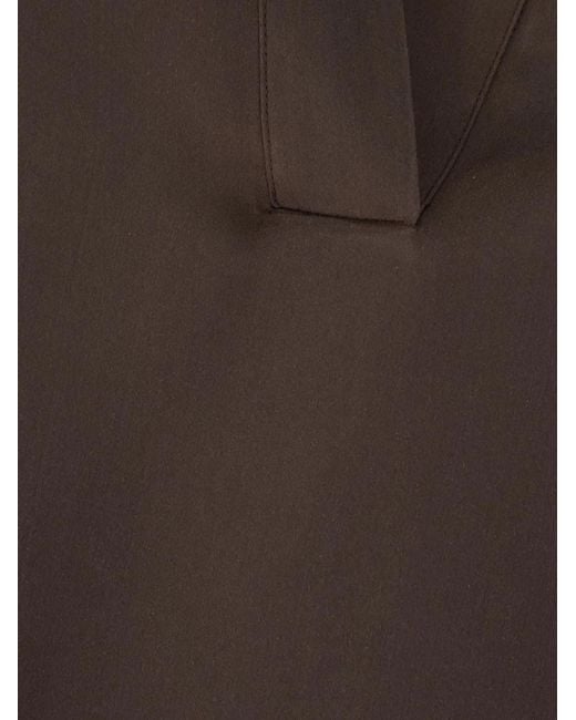 Tom Ford Brown Silk Satin Polo Shirt