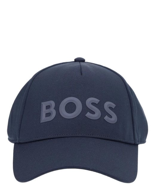 Boss Blue Baseball Hat With Logo for men