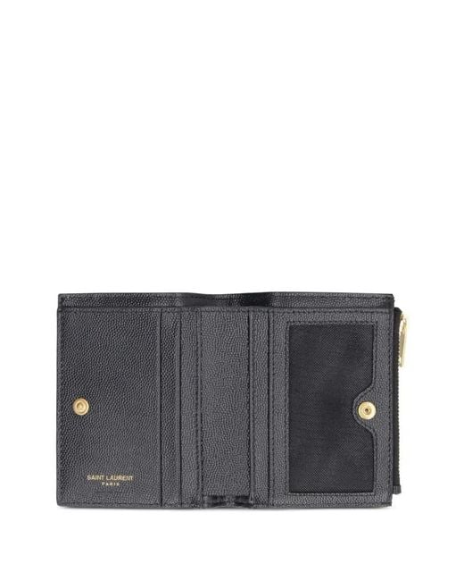 Saint Laurent Gray Cassandre Matelassé Leather Wallet