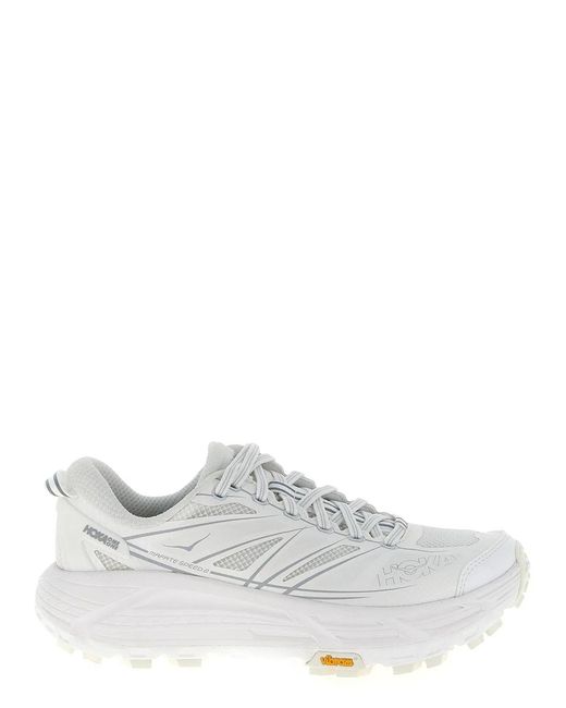Hoka One One White 'Mafate Speed 2' Sneakers
