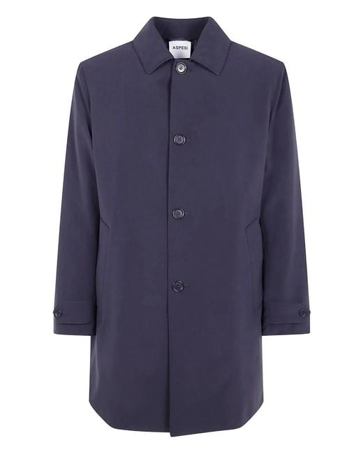 Aspesi Blue Perfetto Raincoat for men