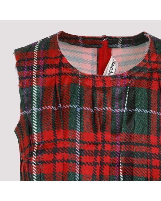 Comme des Garçons Red Pleated Top