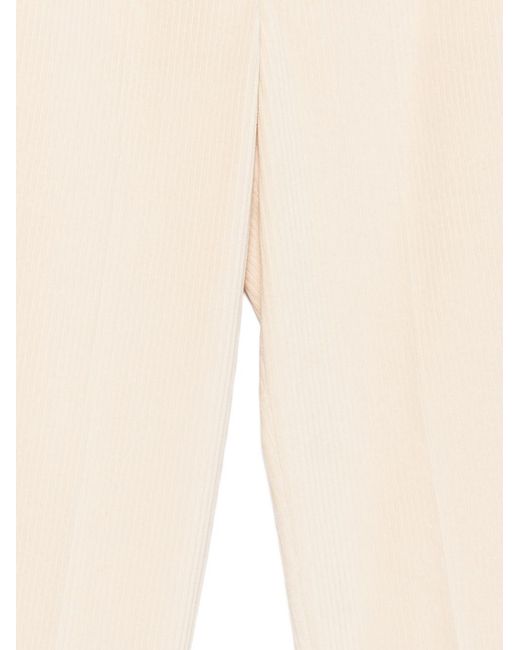 Circolo 1901 White Cotton Carrot Trousers