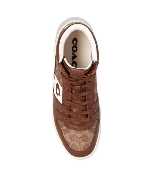 COACH Brown Citysole Signature High-Top Sneakers for men
