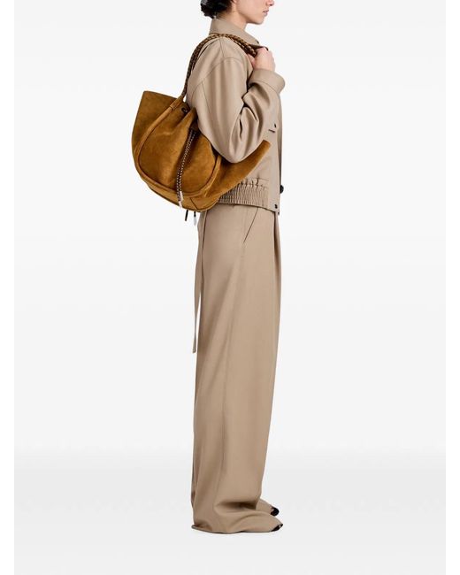 Proenza Schouler Brown Cow Leather Polyurethane Large Ruched Tote