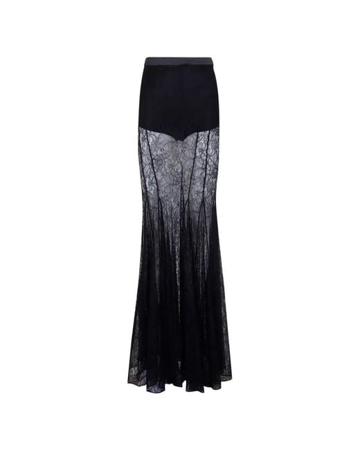 Elisabetta Franchi Black Lace Maxi Skirt