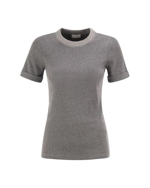 Peserico Gray Rib Tshirt