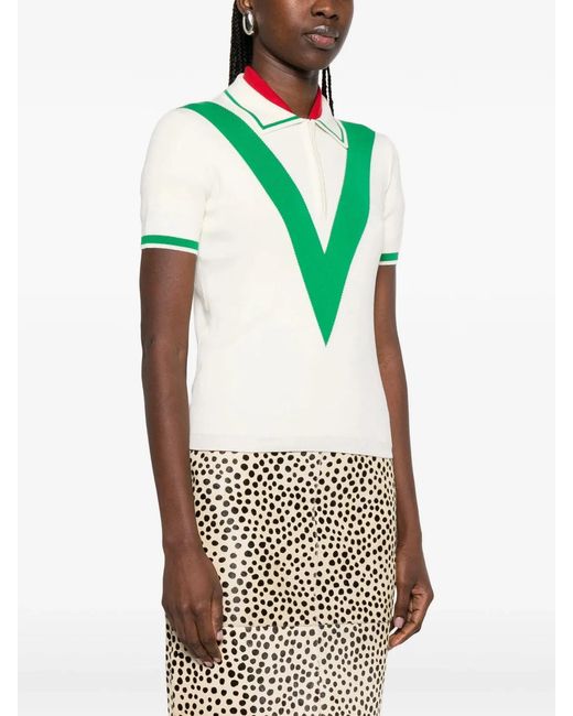 Valentino Garavani Green Polo Top