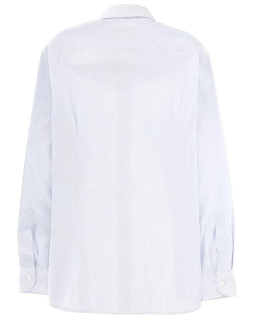 Lardini White Cotton Shirt for men