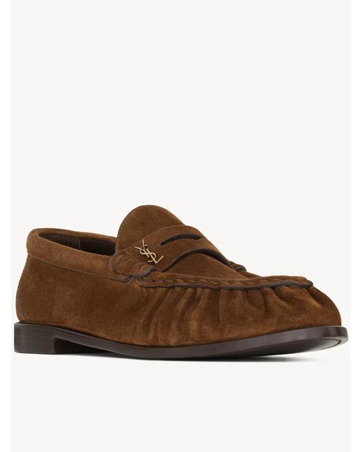 Saint Laurent Brown Le Loafer Supple for men