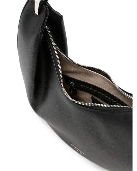 Emporio Armani Black Medium Leather Hobo Bag