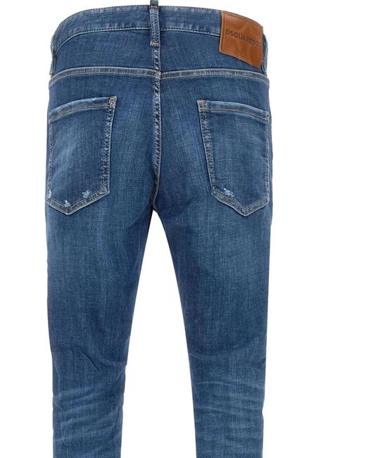 DSquared² Blue Pants 5 Pockets for men