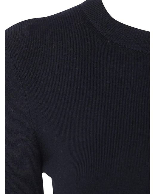MICHAEL Michael Kors Blue Merino Rib Crewneck Cardigan