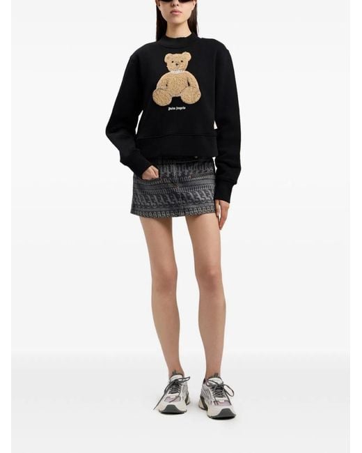 Palm Angels Black Bear Crewneck Sweatshirt