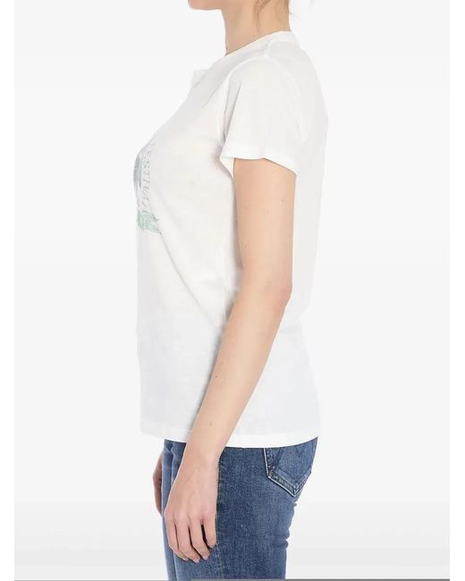 Saint Laurent White Musical Festival Print T-Shirt