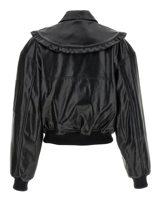 Ganni Black '7093 Future' Bomber Jacket