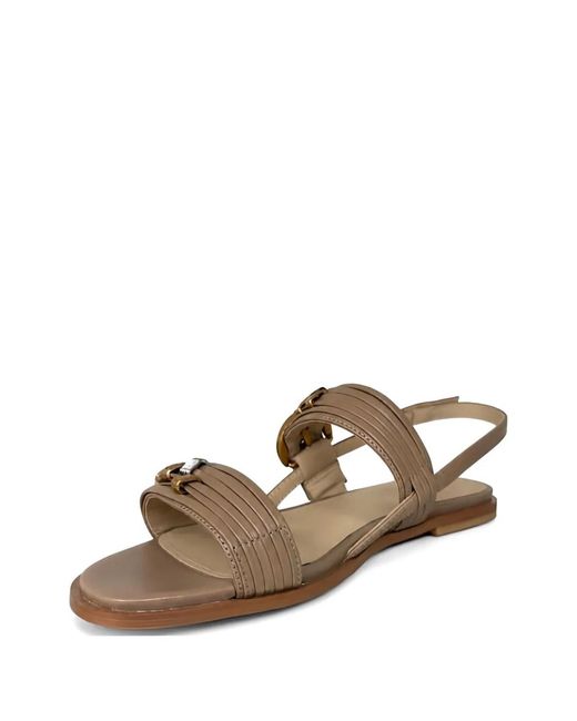 Pinko Brown Slingback Strap Flat Shoes