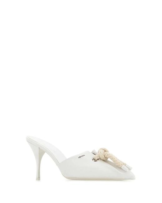 Prada White Calzature Donna