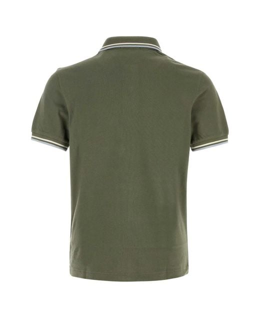 Fred Perry Green Fp Twin Tipped Shirt for men