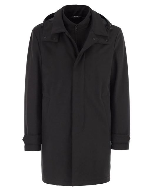 Fay Black Morning Coat Travel for men