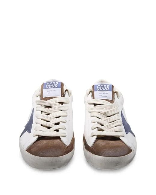 Golden Goose Deluxe Brand White Super-Star Sneakers With Star Patch for men