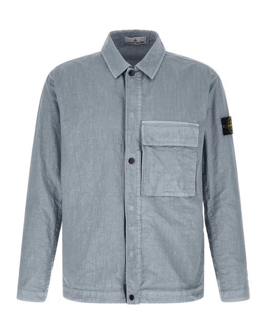 Stone Island Blue '1200003' Overshirt for men