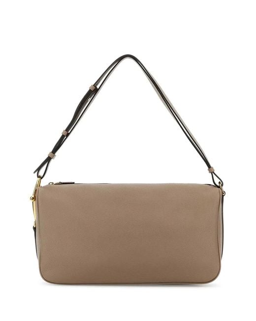 Gucci Brown Large Shoulder Bag Half Horsebit
