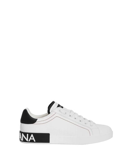 Dolce & Gabbana White Polyester Shoes Sneakers for men