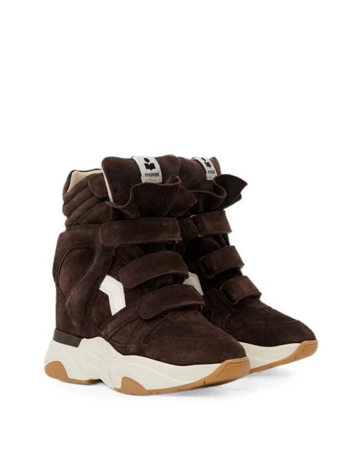 Isabel Marant Brown Balskee Suede Sneakers