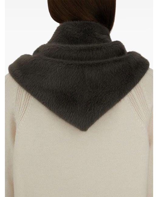 Herno Black Sciarpa Fur