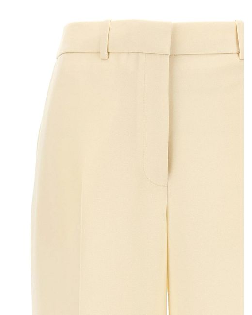 Tory Burch Natural Cropped Pants