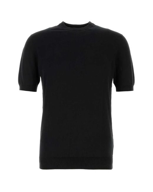 Fedeli Black Girocollo Mc for men