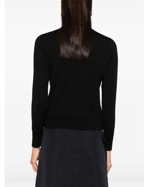 Maison Kitsuné Black Maison Kitsuné Cozy Woolen Sweater