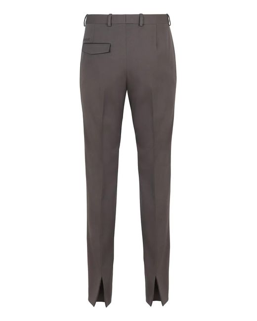 Gucci Gray Stretch Wool Pant for men