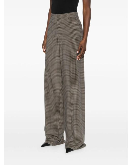 Balenciaga Gray Khaki Large Tailored Lyocell Pants