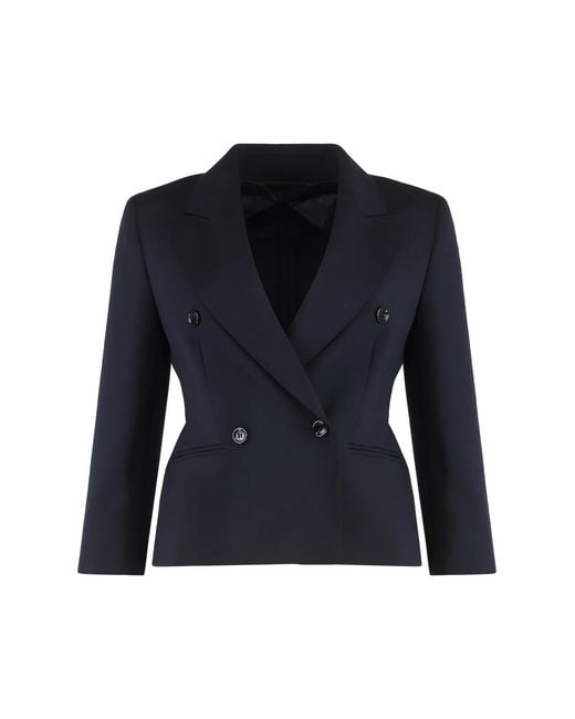 Max Mara Blue Crop Blazer