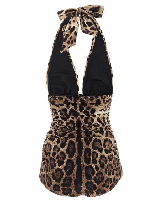 Dolce & Gabbana Black Polyamide One-Piece Swimsuit Clothing