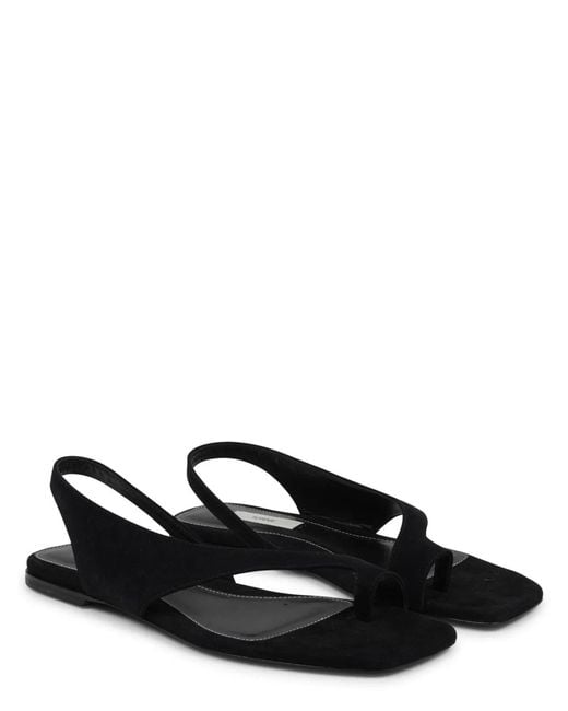 Totême Black Suede Sandal