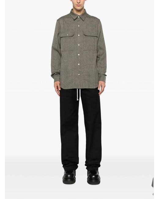 Rick Owens Gray Outershirt for men