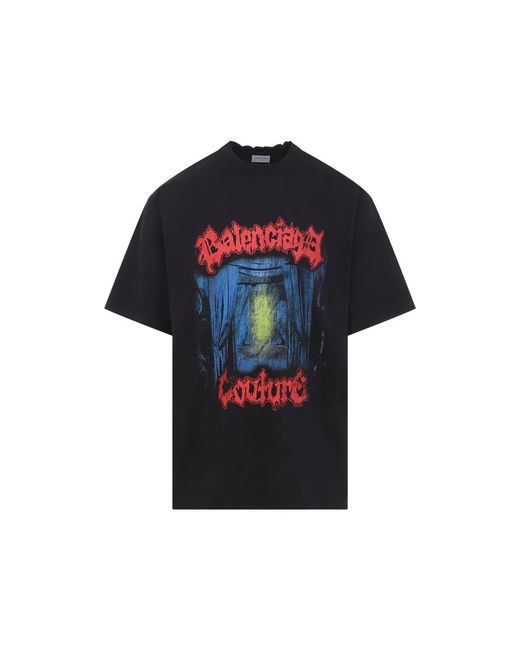 Balenciaga Black Medium Fit T-Shirt for men