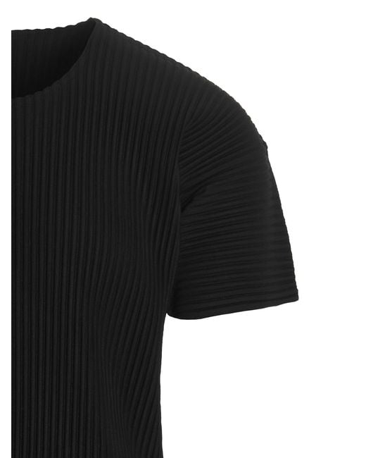 Homme Plissé Issey Miyake Black 'Basics' T-Shirt for men