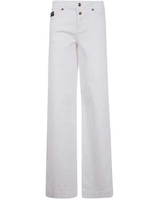 Versace Jeans Couture White Wide-Leg Jeans